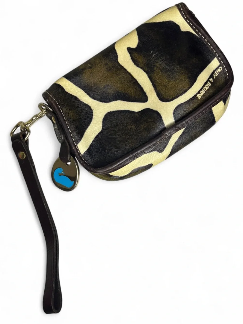 Dooney & Bourke Leather Zebra Print Wristlet